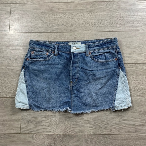 We The Free By Free People Patchwork Mini Denim Skirt - Picture 5 of 14